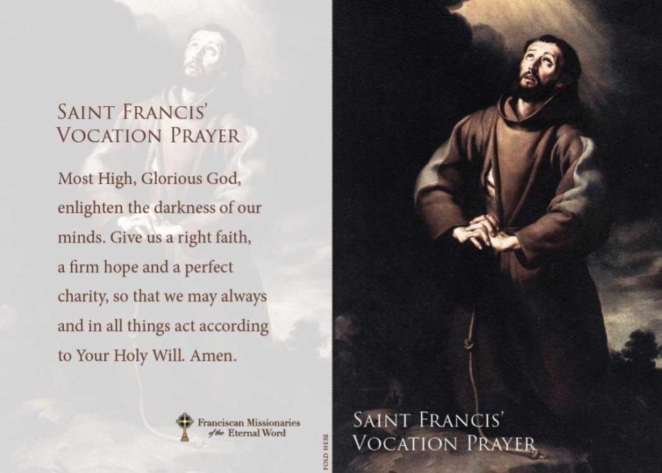 St. Francis Prayer Card